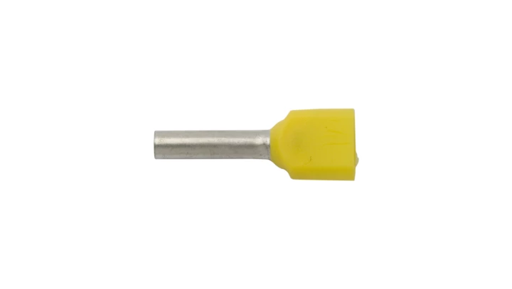 Końcówka tulejkowa izolowana HI 2X1/10 żółta E08KH-02020101001 (500szt.)