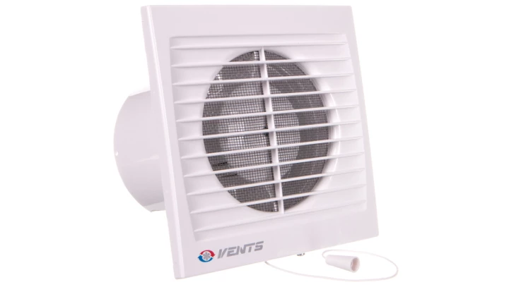 Wentylator łazienkowy fi 100 230V 14W 95m3/h 35dB ścienny wyłącznikiem sznurkowym (STYL WP) 100SV
