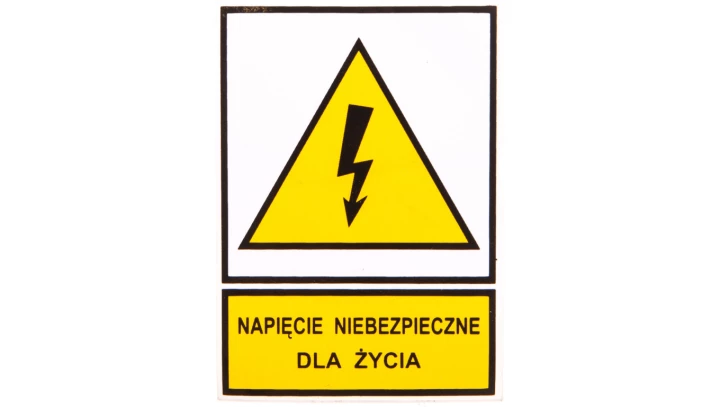 Tabliczka /znak ostrzegawczy/ TZO 52X74S N.N.D.Z. E04TZ-01011110200