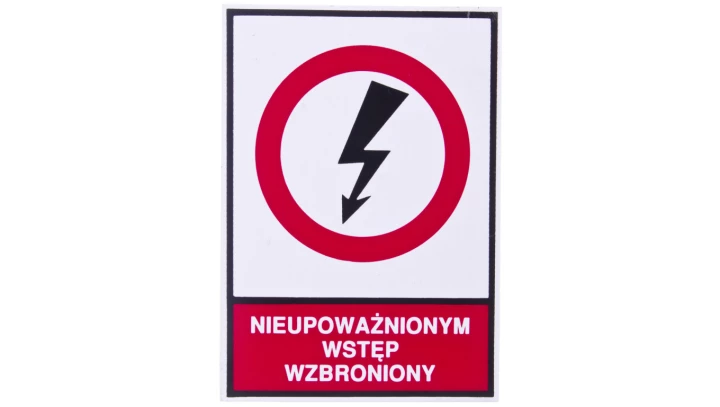 Tabliczka /znak zakazu/ TZZ 74X105S NIEUP.WST.WZB E04TZ-01031120600 /10szt./