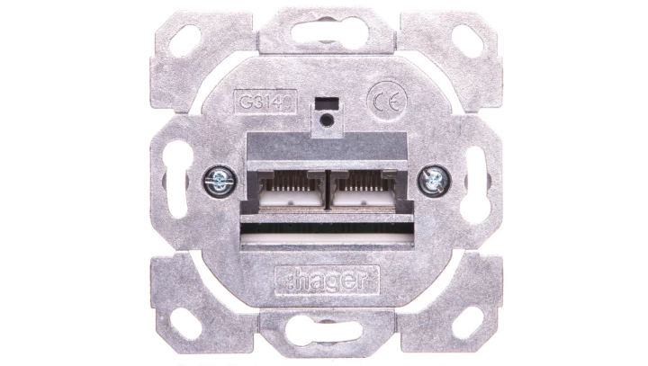 Gniazdo komputerowe 2x8pin FTP kat.6a G3140