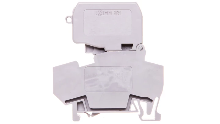 Złączka bezpiecznikowa 4mm2 szary 10A G 5x 25mm DIN 35mm 281-612/281-541 /50szt./