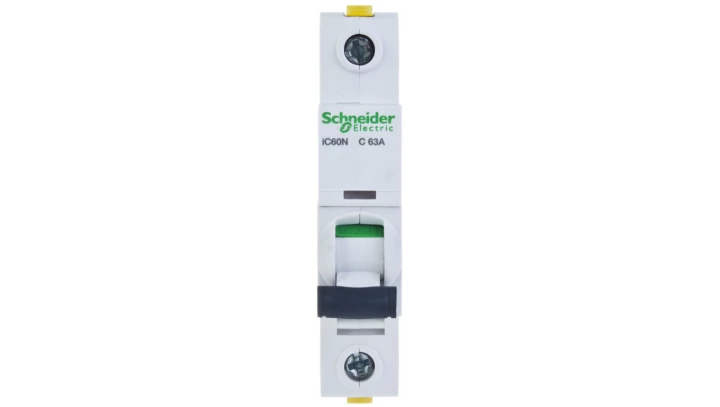 Wyłącznik nadprądowy 1P C 63A 6kA AC iC60N-C63 A9F04163