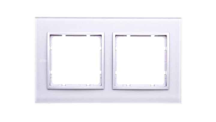 Berker/B.7 Glas Ramka podwójna szkło pozioma szklana aluminium złoty 10126414