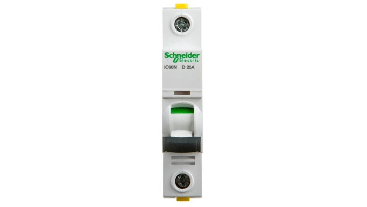 Wyłącznik nadprądowy 1P D 25A 6kA AC iC60N-D25 A9F05125