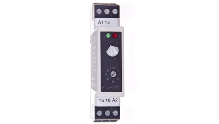 Przekaźnik czasowy 2P 5A 0,01sek-100h 220-230V AC/DC załączenie na nastawiony czas RTX-211 220/230
