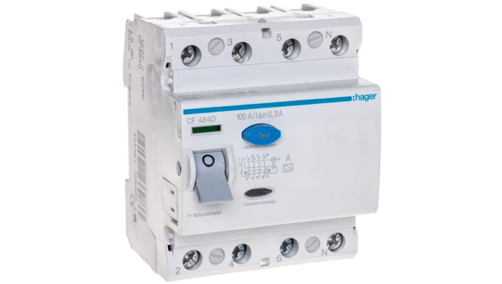 Wyłącznik różnicowoprądowy 4P 100A 0,3A typ A CF484D