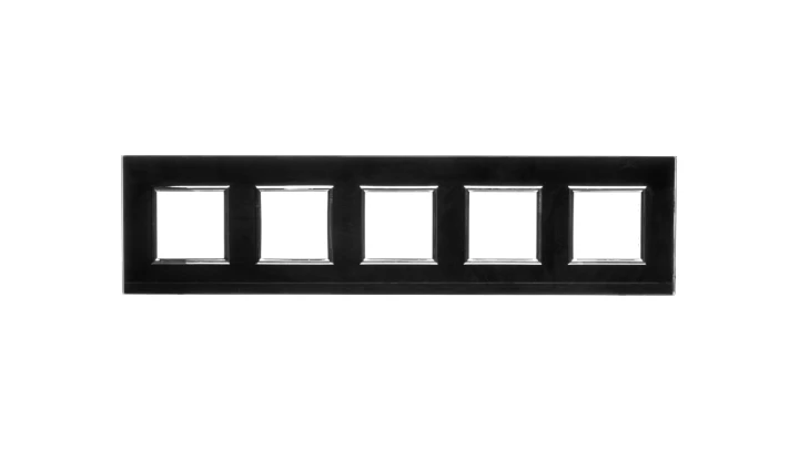DANTE Ramka pięciokrotna szkło BLACK GLASS 4509185