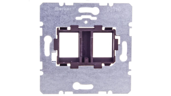 Berker/B.Kwadrat Płytka nośna podwójna z brązowym elementem mocującym 454107