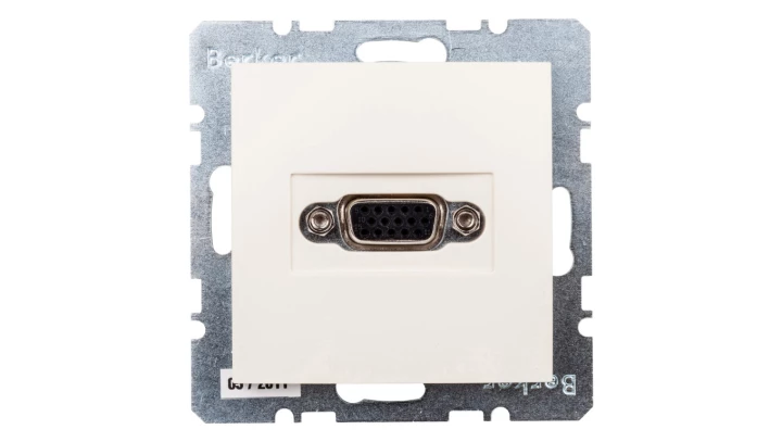 Berker/B.Kwadrat Gniazdo VGA z zaciskami śrubowymi kremowe 3315418982
