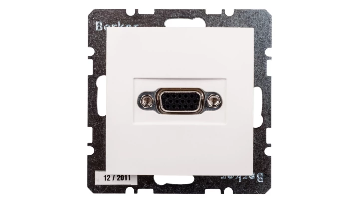 Berker/B.Kwadrat Gniazdo VGA z zaciskami śrubowymi śnieżnobiałe 3315418989