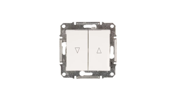 Sedna Przycisk żaluzjowy 2-biegunowy z blokadą elektryczną 10A biały SDN1300121