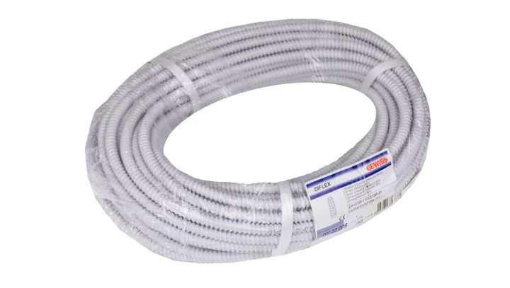 Rura karbowana 8mm szara 320N DF 8G DX30008 /30m/