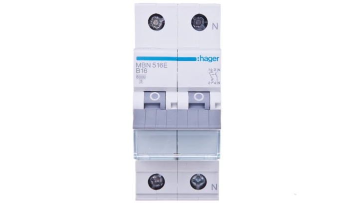 Wyłącznik nadprądowy 1+N B 16A 6kA AC MBN516E