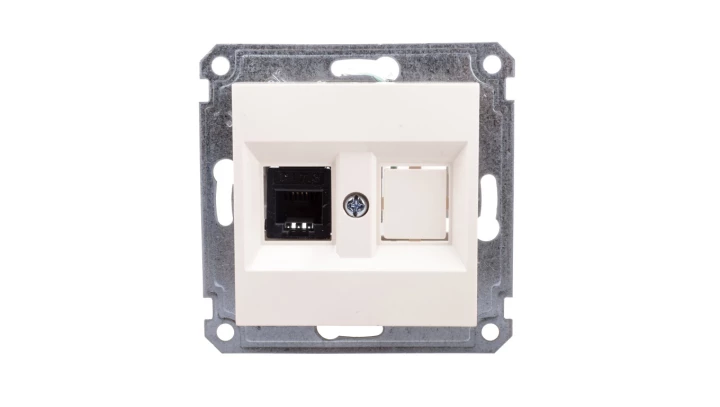 LUMINA2 Gniazdo telefoniczne kremowe WL2011