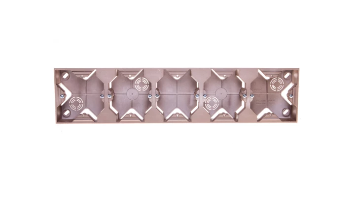 IMPRESJA Puszka natynkowa pięciokrotna złoty metalik PNP-5Y/28