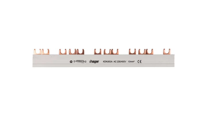 Szyna łączeniowa 3P 63A 10mm2 widełkowa (12 mod.) KDN363A