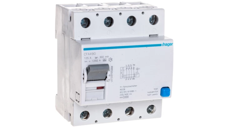 Wyłącznik różnicowoprądowy 4P 125A 0,3A typ A CFA490
