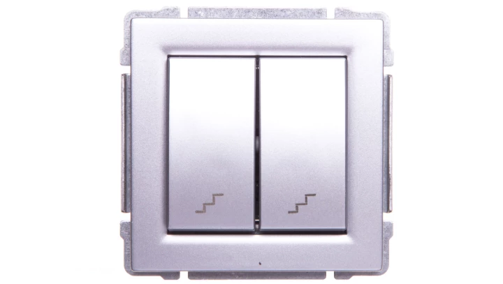 KOS66 Łącznik schodowy podwójny aluminium 664019