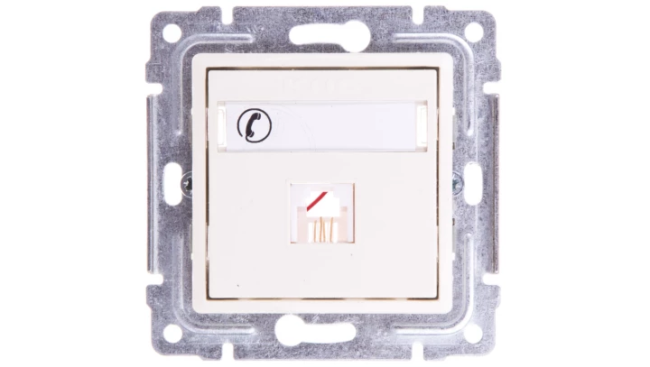 VENA Gniazdo telefoniczne pojedyncze RJ11 krem 510363