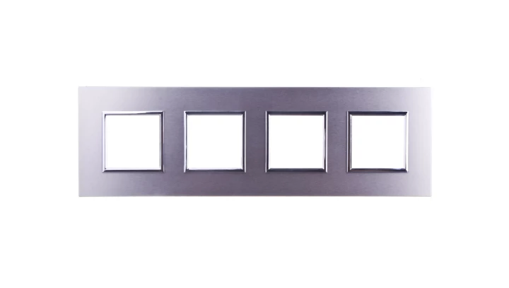 DANTE Ramka poczwórna aluminium anodowane INOX 4541284