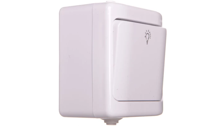 BRYZA Przycisk hermetyczny /światło/ IP54 biały 180403 /20szt./