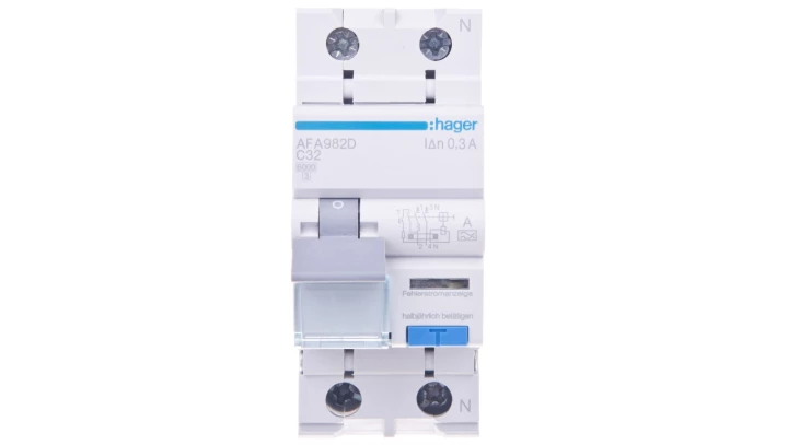 Wyłącznik różnicowo-nadprądowy 2P 32A C 0,3A typ A AFA982D
