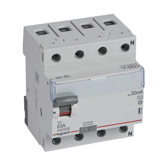 Wyłącznik różnicowoprądowy 4P 63A 0,03A typ A P304 TX3 411766
