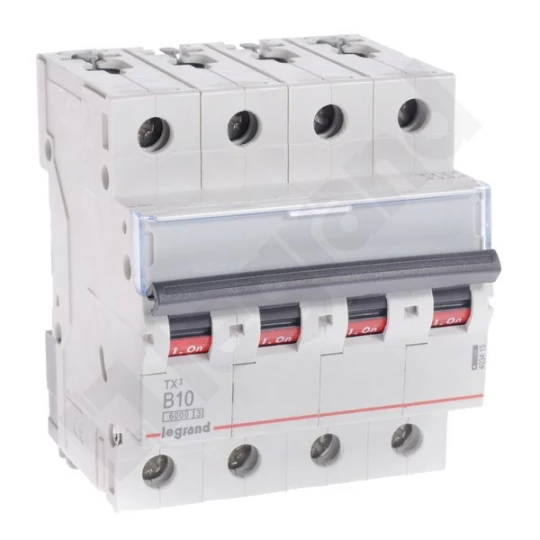 Wyłącznik nadprądowy 4P B 10A 6kA AC S304 TX3 403415
