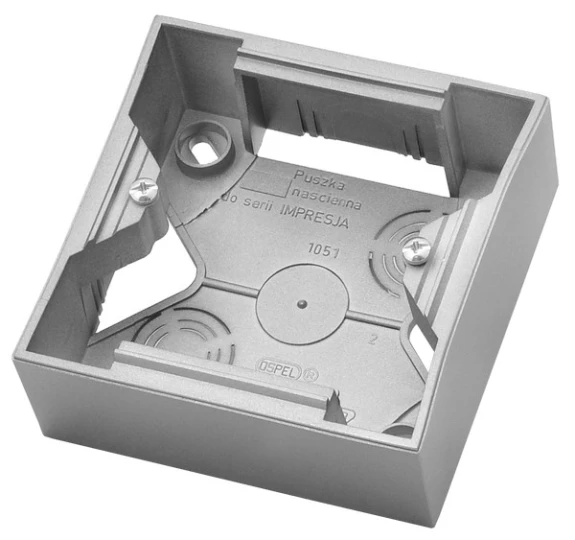IMPRESJA Puszka natynkowa pojedyncza srebro PNP-1Y/18
