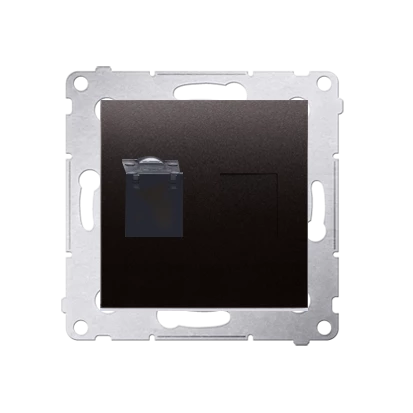 Simon 54 Gniazdo komputerowe pojedyncze RJ45 kat.6 z przesłoną antracyt D61.01/48