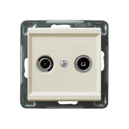 SONATA Gniazdo antenowe RTV końcowe 2,5-3dB ecru GPA-RK/m/27