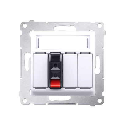 Simon 54 Gniazdo głośnikowe pojedyncze białe DGL31.01/11