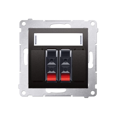 Simon 54 Gniazdo głośnikowe podwójne antracyt DGL32.01/48