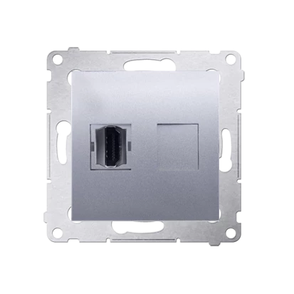Simon 54 Gniazdo HDMI srebrny mat DGHDMI.01/43