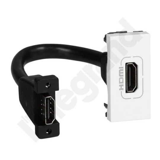 MOSAIC Gniazdo HDMI typu A z przewodem białe 78778