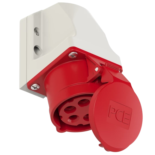 Gniazdo stałe 16A 5P 400V czerwone IP44 /mała obudowa/ 115-6k