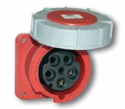 Gniazdo tablicowe 63A 5P 400V /100x100/ czerwone IP67 POWET TWIST 335-6