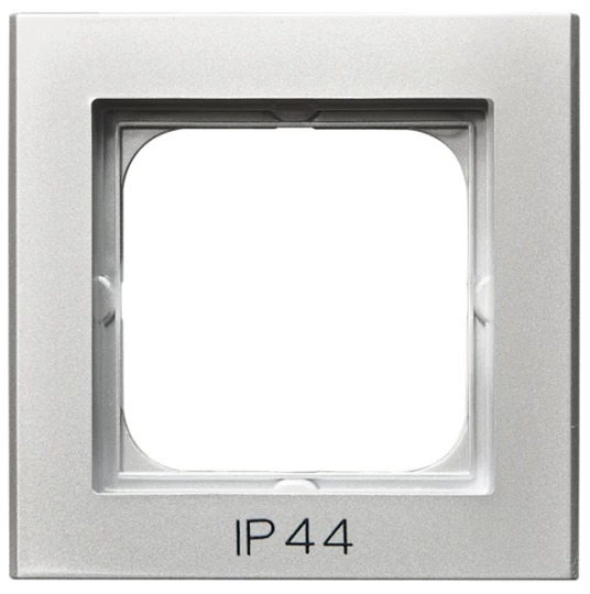 SONATA Ramka pojedyncza do łączników IP44 srebro mat RH-1R/38