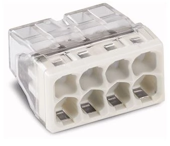 Szybkozłączka 8x 0,5-2,5mm2 transparentna/jasnoszara 2273-208 /50szt./