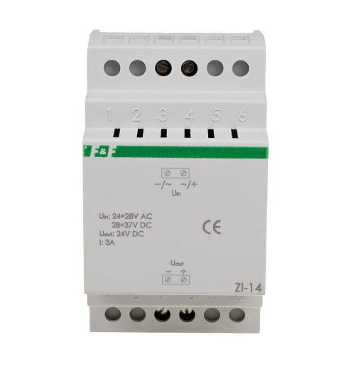 Stabilizator impulsowy we 24-28VAC wy 24VDC 72W 3A ZI-14
