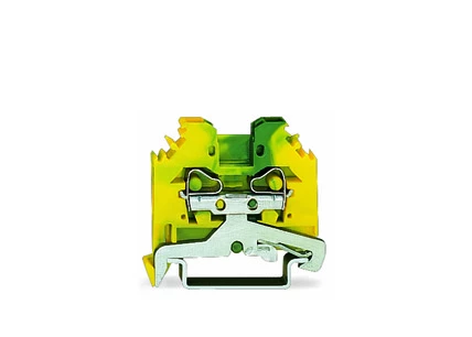 Złączka szynowa ochronna 4mm2 żółto-zielona 281-107