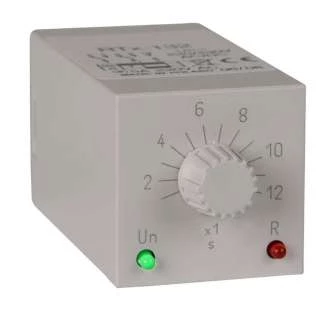 Przekaźnik czasowy 2P 5A 1-12sek 220-230V AC/DC opóźnione załączenie RTx-132 220/230 12SEK 2000640