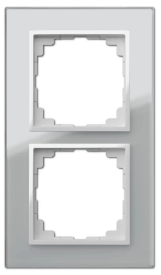 Sentia Ramka podwójna szklana srebrna 1472-63