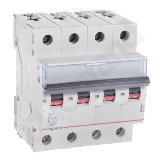 Wyłącznik nadprądowy 4P D 25A 6kA AC S304 TX3 403774