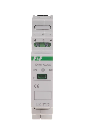 Lampka modułowa zielony 10-30V AC/DC LK-712G-10-30V