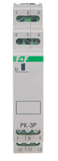 Przekaźnik instalacyjny 3P 8A 12V AC/DC PK-3P-12V
