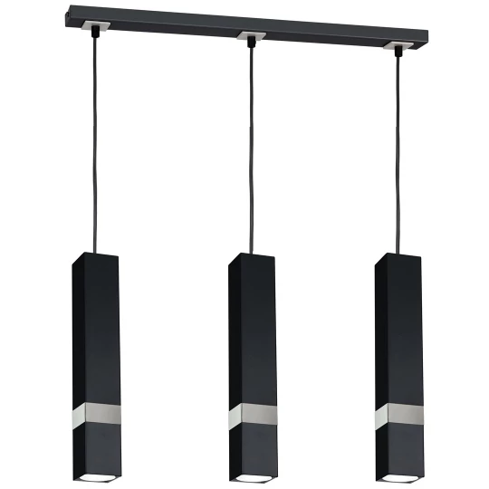 Lampa wisząca VIDAR BLACK/CHROME 3xGU10 MLP6288 Milagro