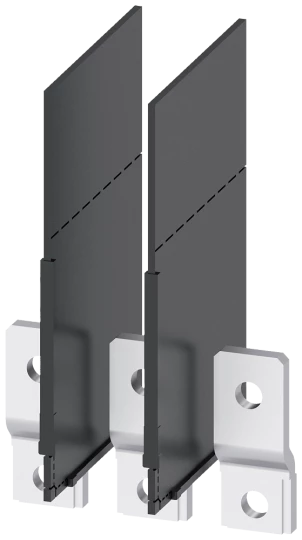 Przyłącza płaskie wydłużone 3P z barierami międzyfazowymi do 3VA10/11 3VA9153-0QB00