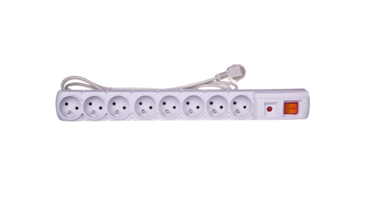 Przedłużacz przeciwprzepięciowy 8-gniazd z/u ACAR S8 3m szary